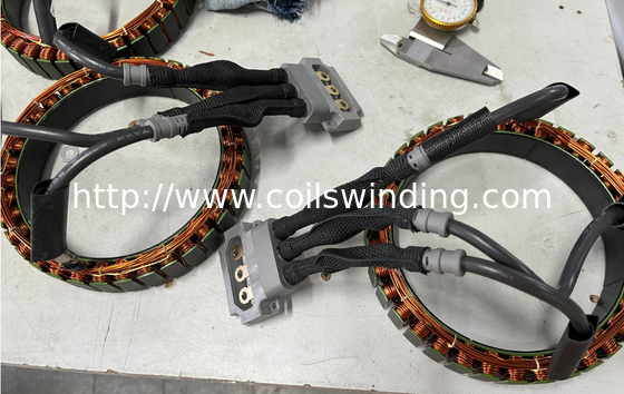 Star Delta Connection BLDC  Motor Stator Winder  Winding Muti Coils Traction